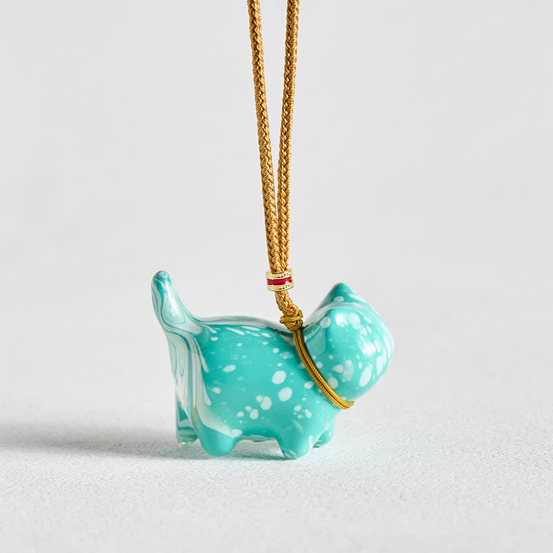 Buddha Stones Cute Cat Charm Balance Necklace