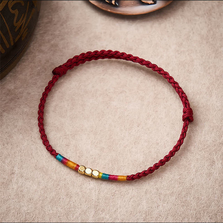 Buddha Stones 925 Sterling Silver Bead Red String Protection Bracelet