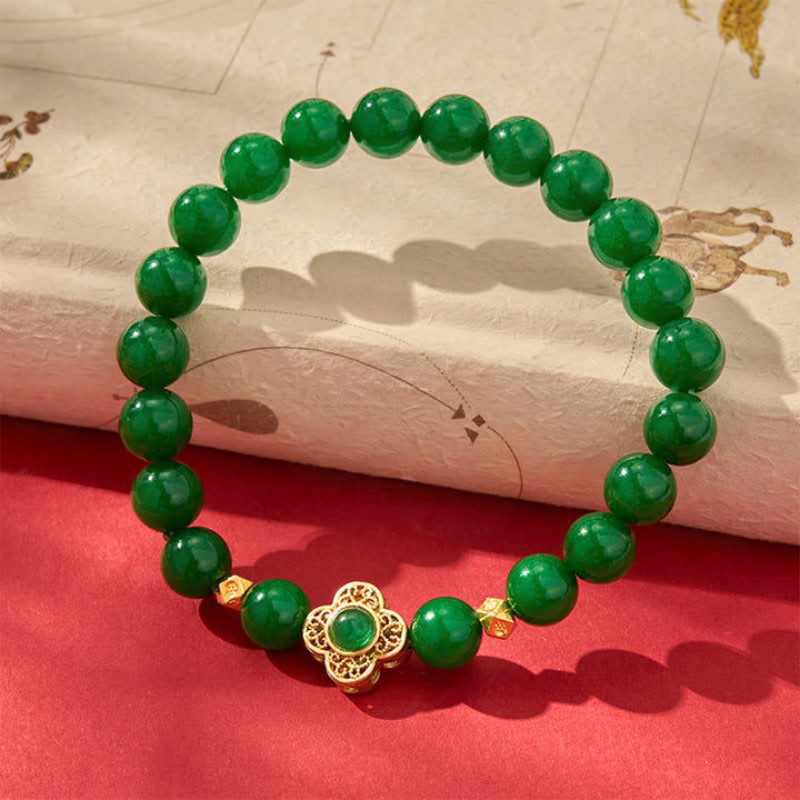 Buddha Stones Natural Quartzite Jade Beads Protection Bracelet