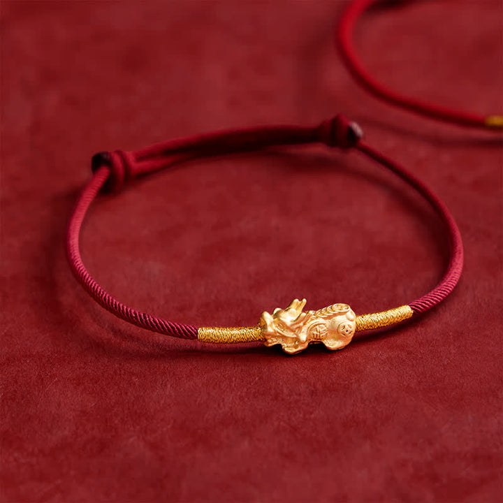 Buddha Stones Handmade Red String PiXiu Luck Bracelet