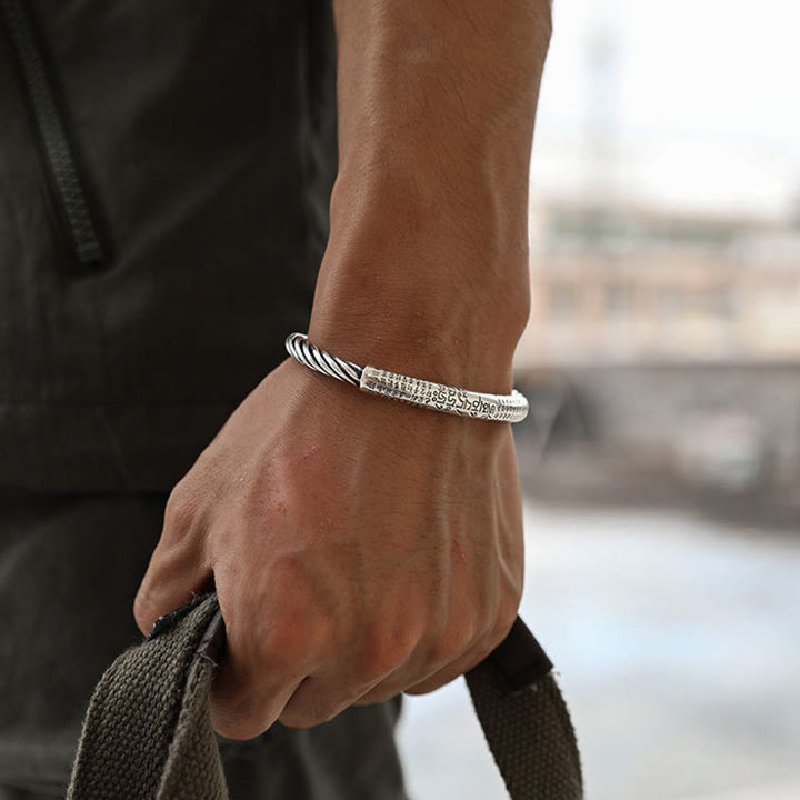 Om Mani Padme Hum copper cuff bracelet — view 16