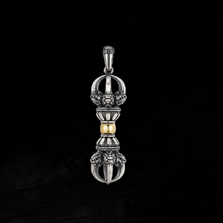 Buddha Stones Tibetan Dorje Vajra Design Wealth Necklace Pendant Necklaces & Pendants BS 8