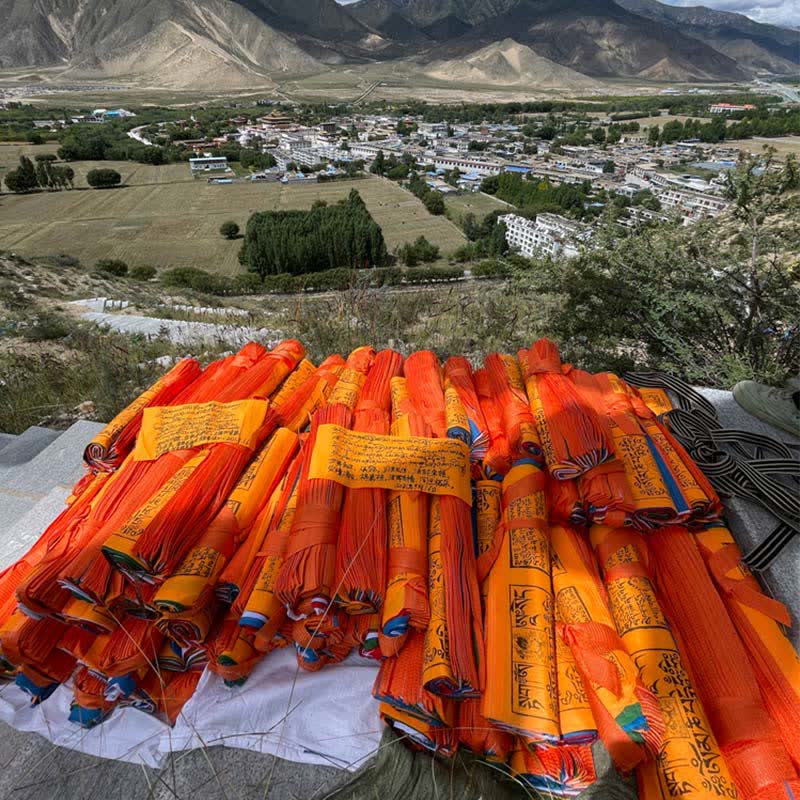Five-color Windhorse prayer flags — view 27