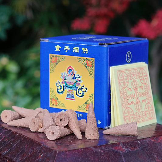 Religious Meditation Tibetan Incense Backflow Cone Home Zen Bland Aroma Positive Energy Blessing Made from Natural Spices