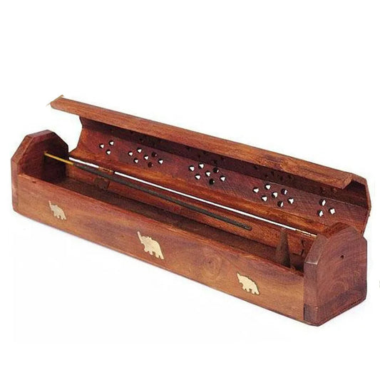 Bamboo Incense Burner Fragrance Box Tower Incense Seat Joss Stick Box Lying Censer Hand Carving Incense Stick Holder Teahouse