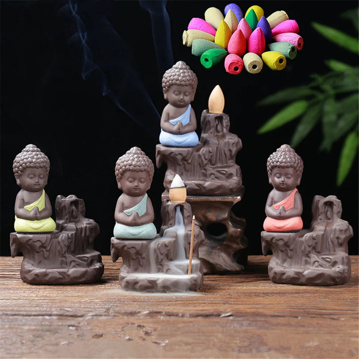 The Little Monk Censer Buddha Incense Holder Backflow Incense Burner