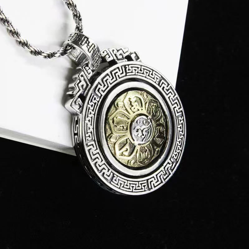 Tibetan double Dorje rotatable pendant — view 1