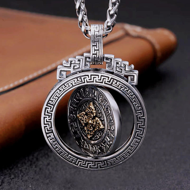 Tibetan double Dorje rotatable pendant — view 8
