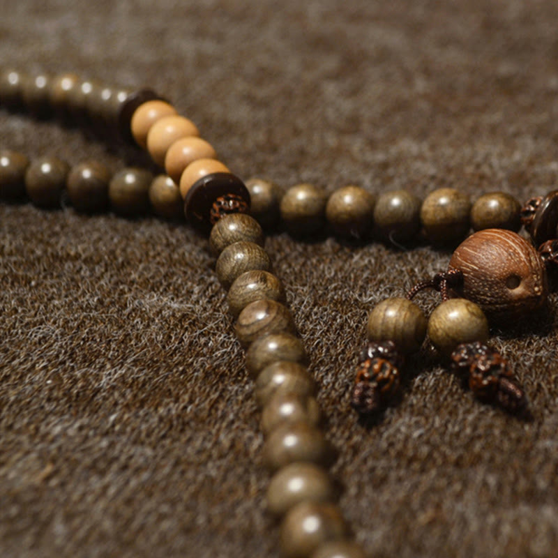 Tibetan sandalwood charm mala bracelet — view 13