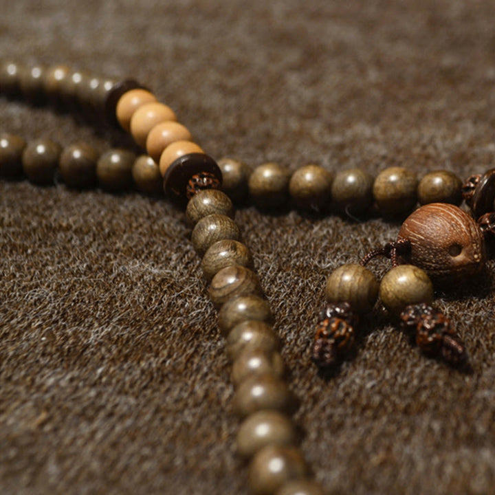 Tibetan sandalwood charm mala bracelet — view 13