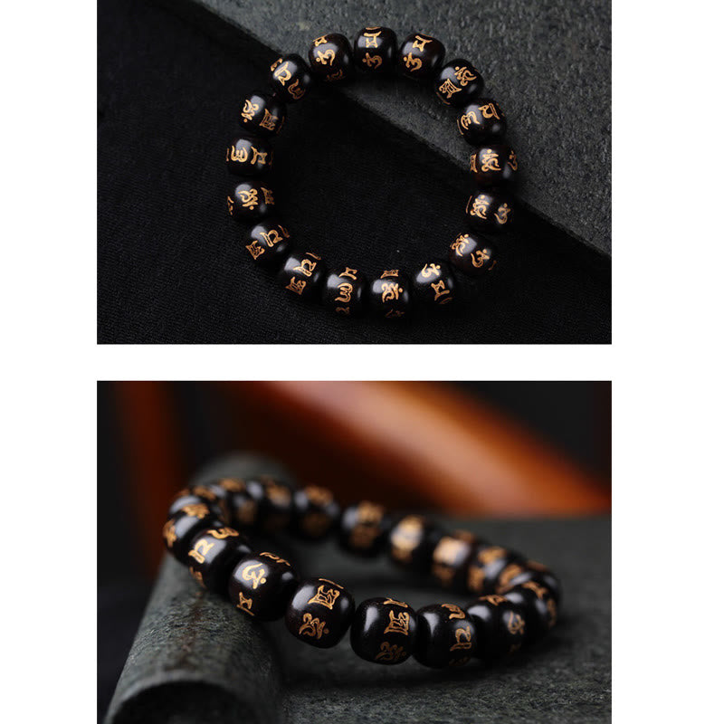 Tibetan Ebony Wood Mantra Bracelet — view 5