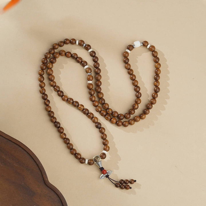 Tibetan 108 Beads Golden Sandalwood Mala Protection Calm Bracelet