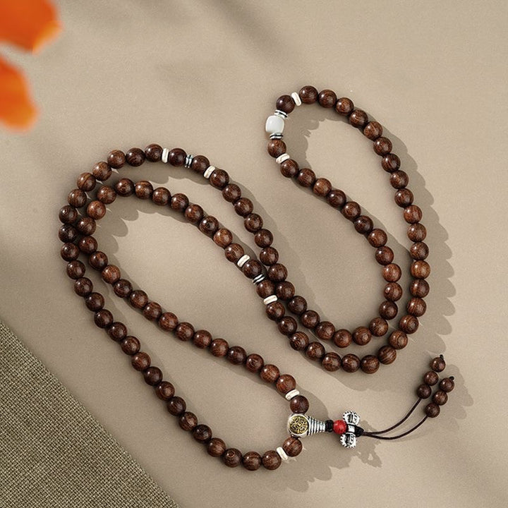 Tibetan 108 Beads Golden Sandalwood Mala Protection Calm Bracelet