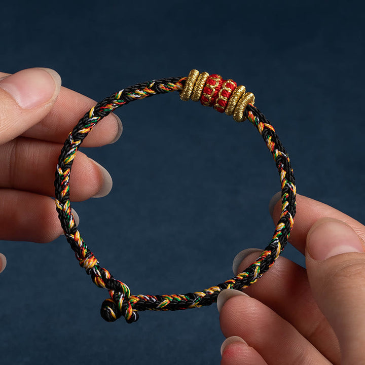 Buddha Stones Tibet Handmade Chinese Zodiac Luck Strength Braided String Bracelet - image 19