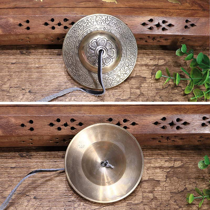 Buddha Stones Tibetan Tingsha Bell Auspicious Cloud Six True Words Copper Wealth Decoration Buddhist Supplies BS 5
