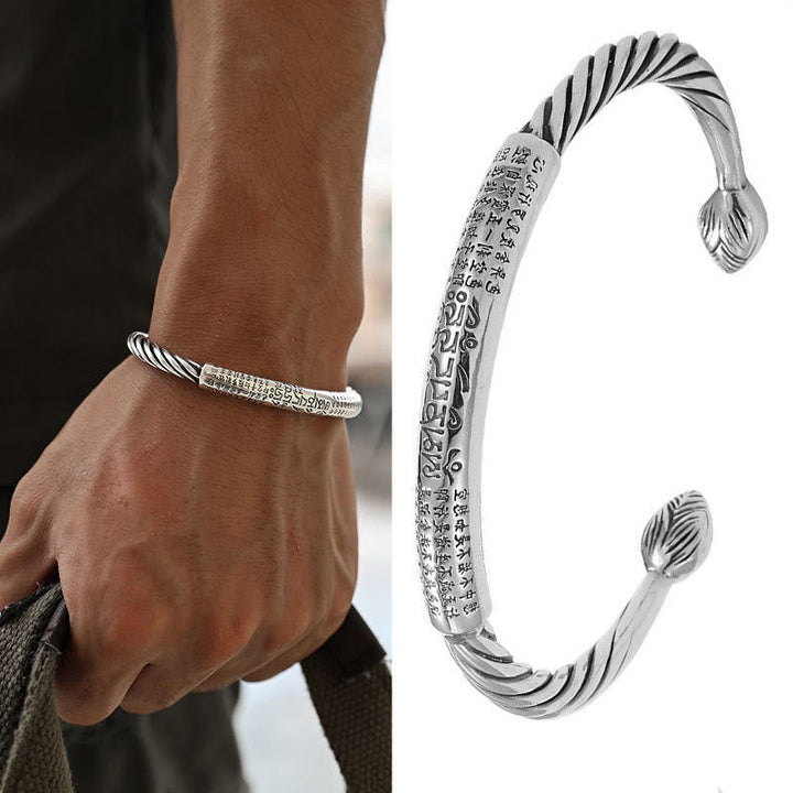 Om Mani Padme Hum copper cuff bracelet — view 19