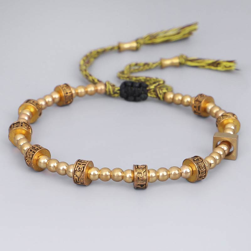 Tibetan Mantra Copper Bracelet — view 2