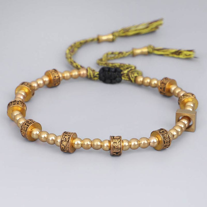 Tibetan Mantra Copper Bracelet — view 2