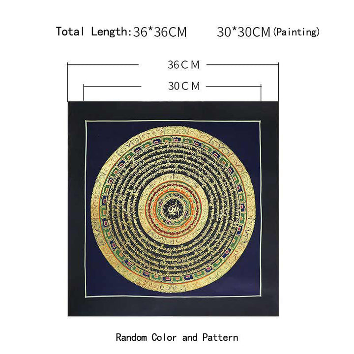 Buddha Stones Tibetan Handmade Thangka Painting Spiritual Blessing Blind Box Random Color Pattern Tibetan Thangka BS 12