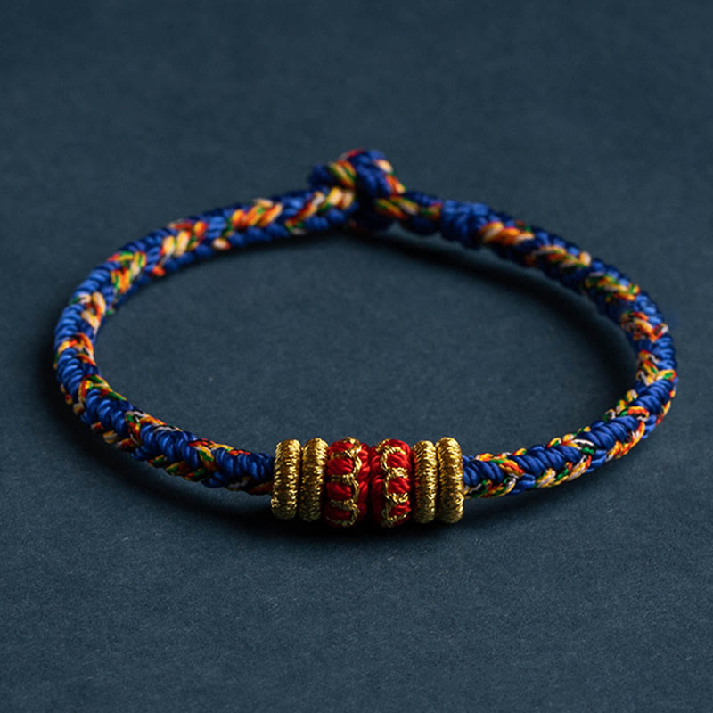 Buddha Stones Tibet Handmade Chinese Zodiac Luck Strength Braided String Bracelet - image 4
