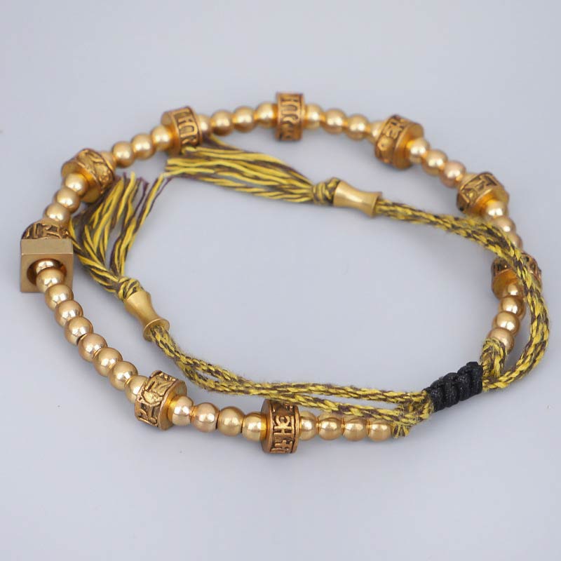Tibetan Mantra Copper Bracelet — view 4