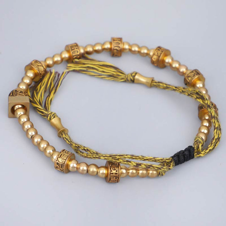 Tibetan Mantra Copper Bracelet — view 4