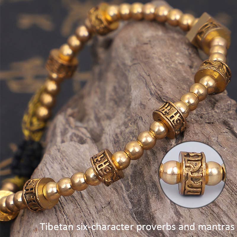 Tibetan Mantra Copper Bracelet — view 7