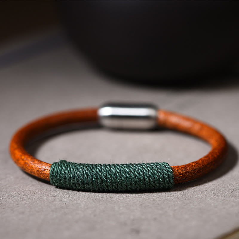 Five-element leather buckle bracelet — view 3