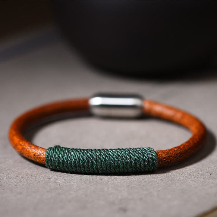 Five-element leather buckle bracelet — view 3