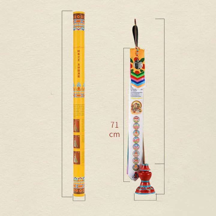 Eight Auspicious Symbols prayer flag arrow — view 12