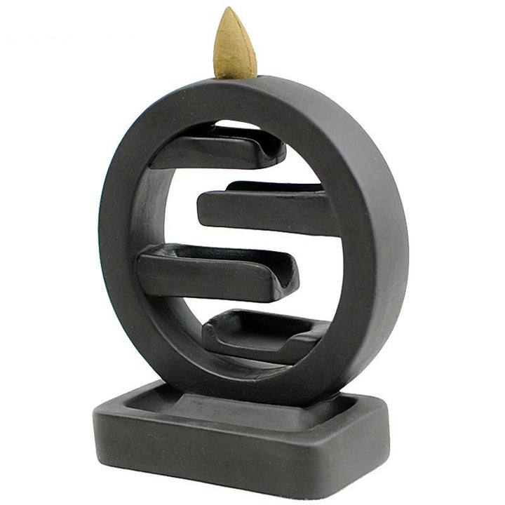 Square Incense Ceramic Backflow Incense Burner Creative Home Decor Incense Holder Censer Living Room Office Ornament