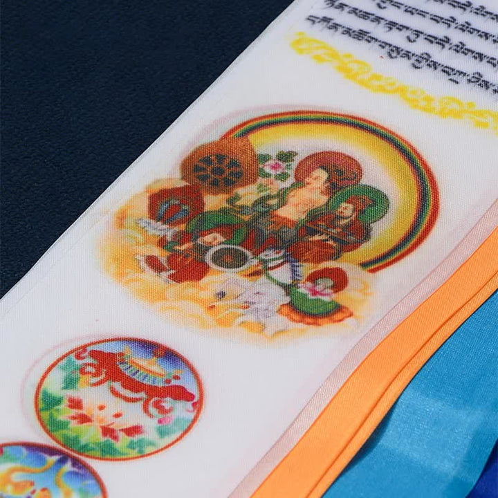 Eight Auspicious Symbols prayer flag arrow — view 5