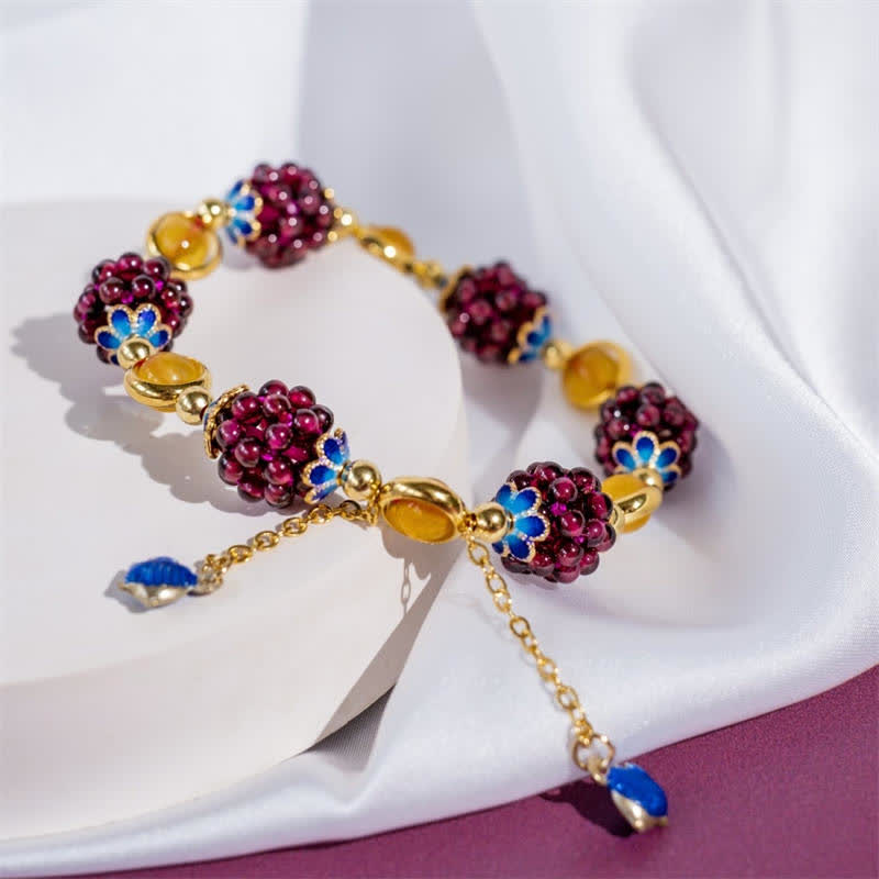 Buddha Stones Tibetan Garnet Calm Bracelet Bracelet BS 5