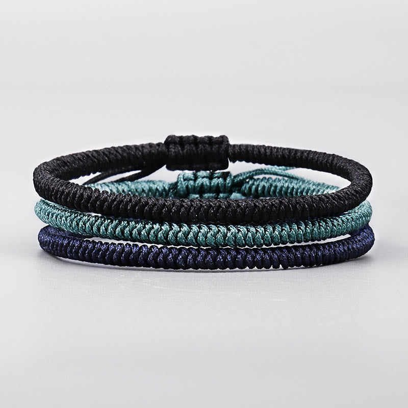 Buddha Stones Tibetan 3Pcs King Kong Knot Handcrafted Amulet Strength Bracelet Bracelet BS 1