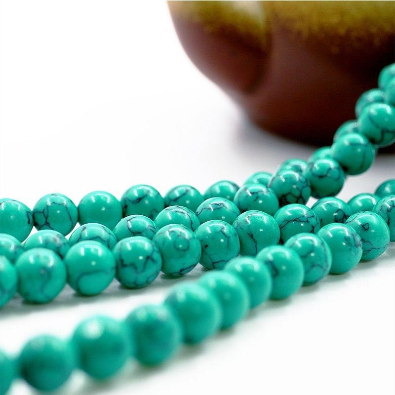 Tibetan Turquoise Mala Necklace — view 5