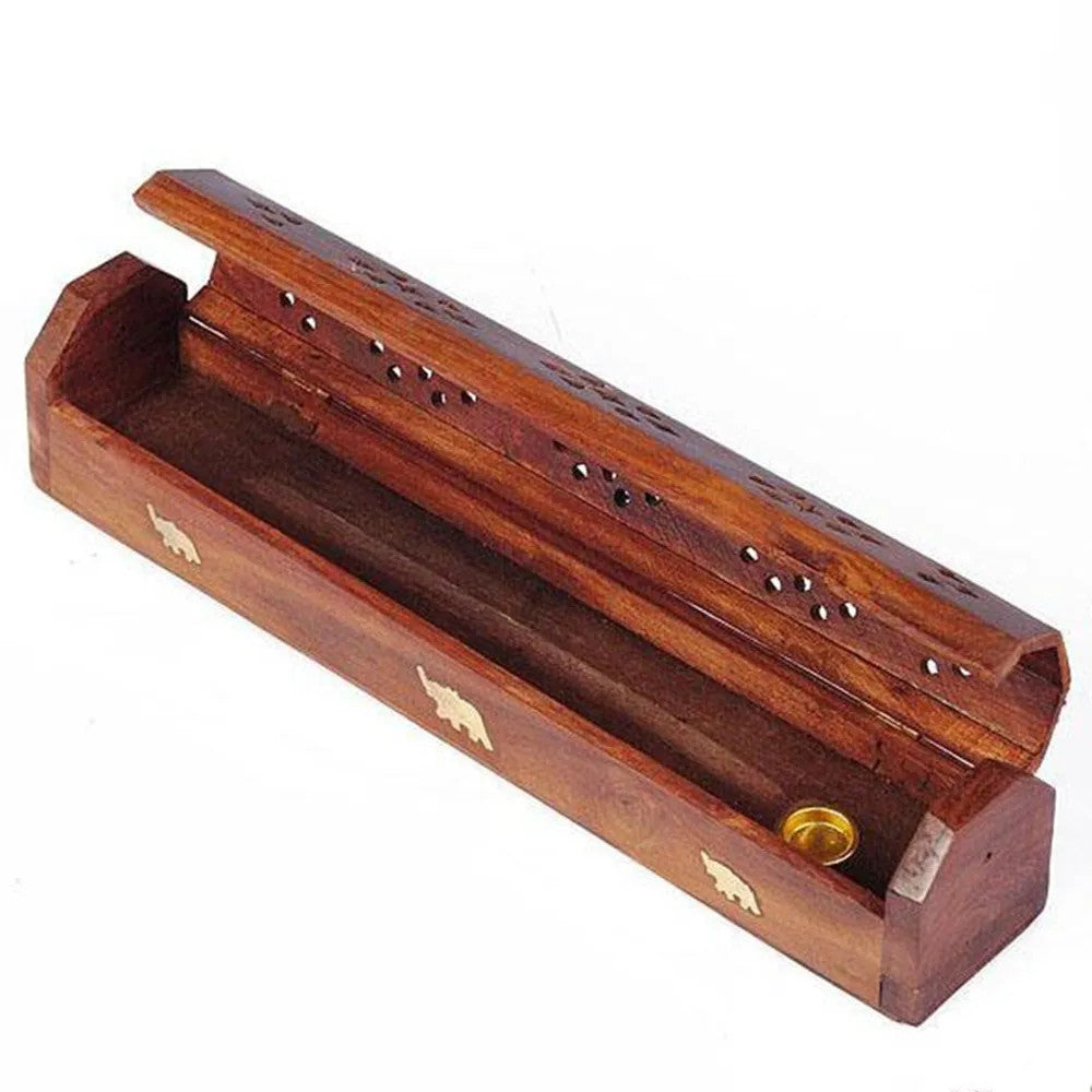 Bamboo Incense Burner Fragrance Box Tower Incense Seat Joss Stick Box Lying Censer Hand Carving Incense Stick Holder Teahouse