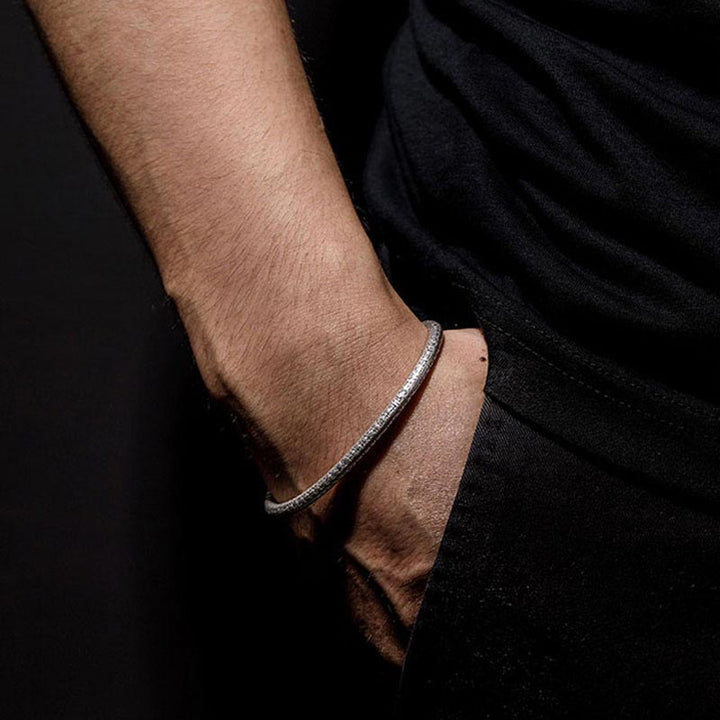 Heart Sutra white copper adjustable bracelet — view 3