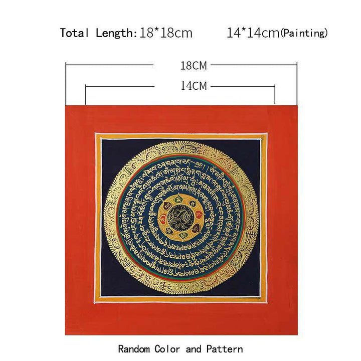 Buddha Stones Tibetan Handmade Thangka Painting Spiritual Blessing Blind Box Random Color Pattern Tibetan Thangka BS 10