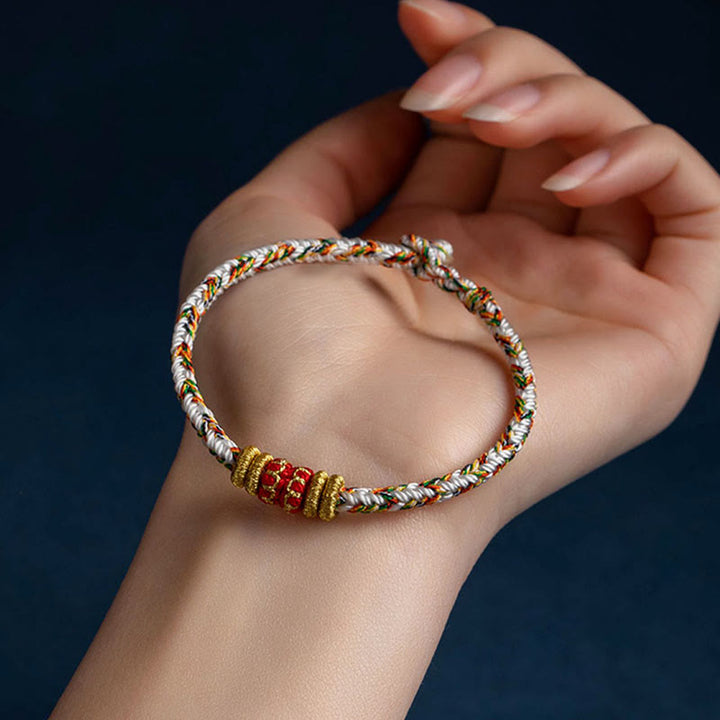 Buddha Stones Tibet Handmade Chinese Zodiac Luck Strength Braided String Bracelet - image 13