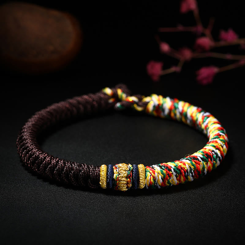 Handwoven multicolor King Kong knot bracelet — view 6