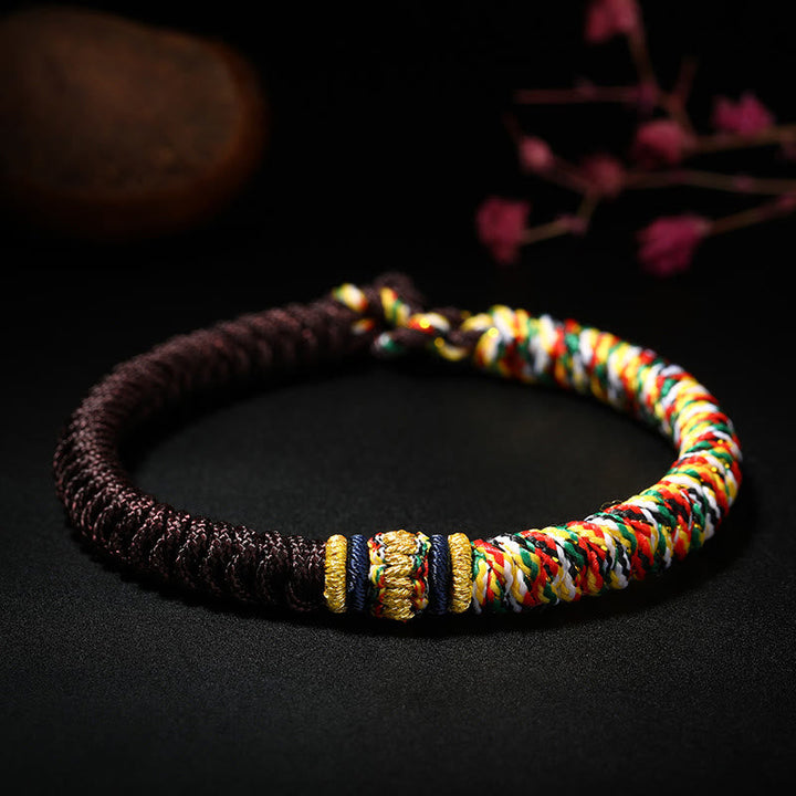 Handwoven multicolor King Kong knot bracelet — view 6