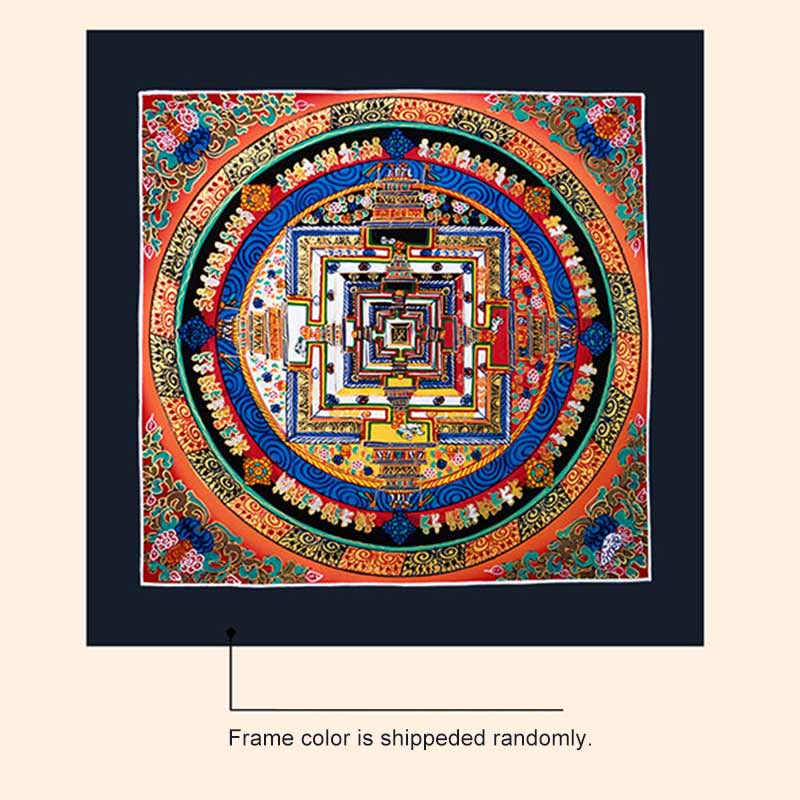 Buddha Stones Tibetan Handmade Thangka Mandala Painting Blind Box Random Color Pattern Tibetan Thangka BS 17