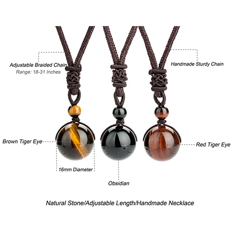 Buddhastoneshop Tibetan Tiger's Eye Protection Necklace