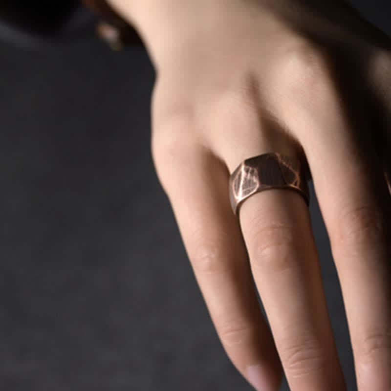 Tibetan simple copper ring — view 20