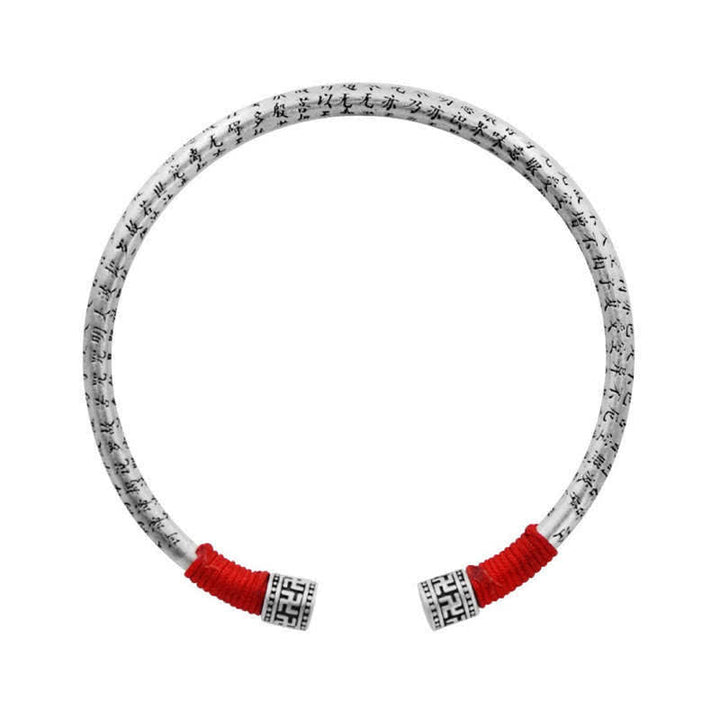 Tibetan mantra red string bangle — view 10
