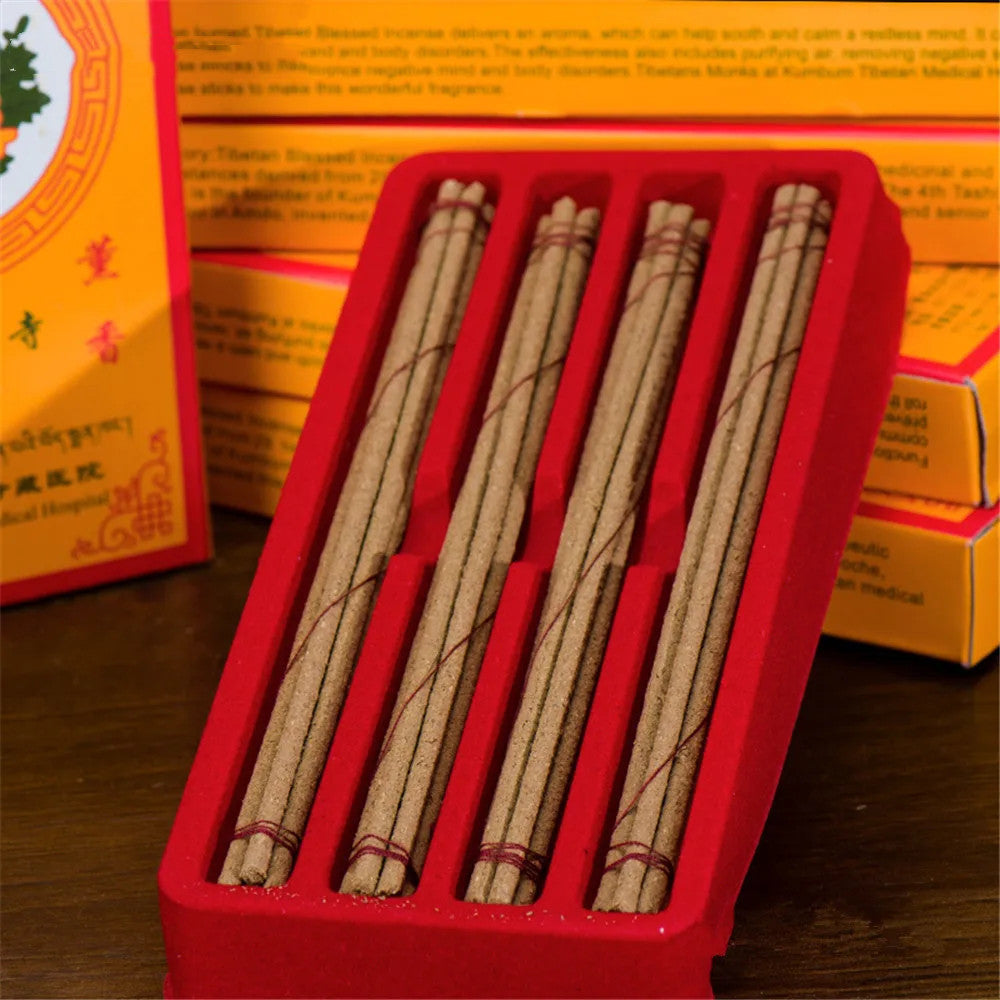Kumbum Monastery Stick Incense Buddhist Holy Land Natural Herbal Meditation Incense Handmade Tibetan Blessed Incense sticks