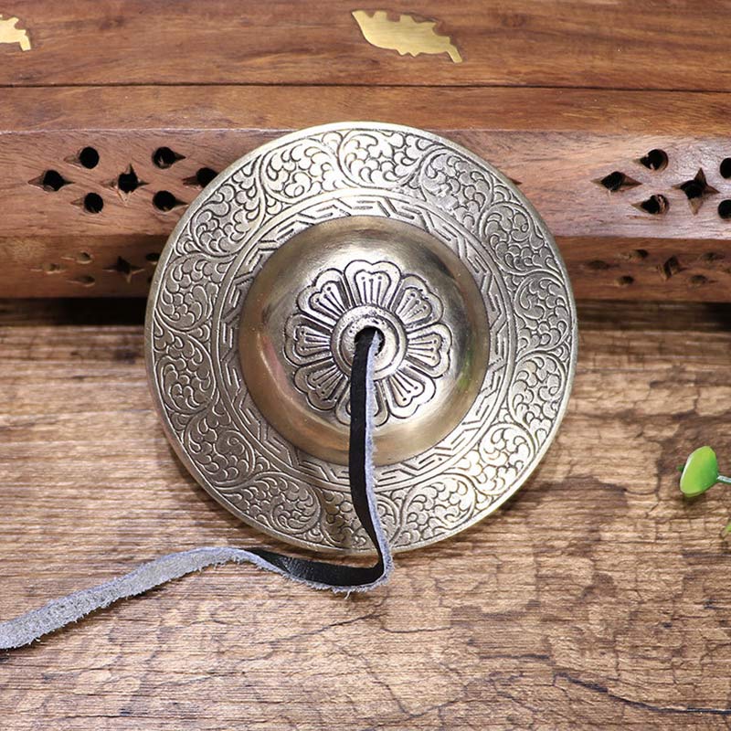 Buddha Stones Tibetan Tingsha Bell Auspicious Cloud Six True Words Copper Wealth Decoration Buddhist Supplies BS 3