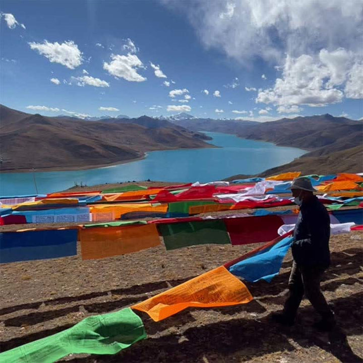 Five-color Windhorse prayer flags — view 6