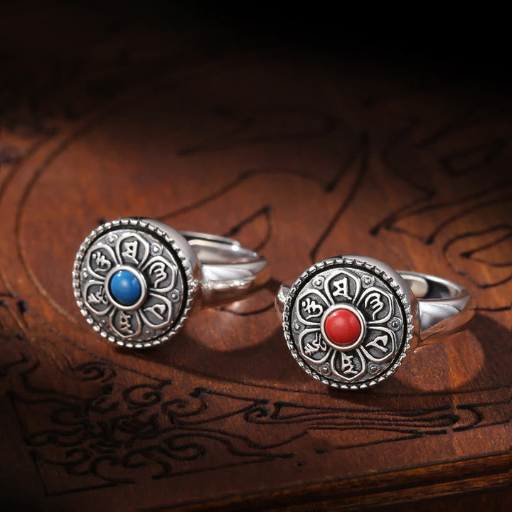 Tibetan mantra rotatable ring — view 15