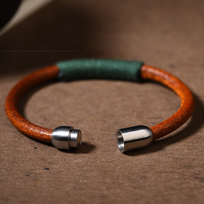 Five-element leather buckle bracelet — view 4